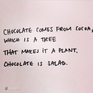 Chocolate is salad